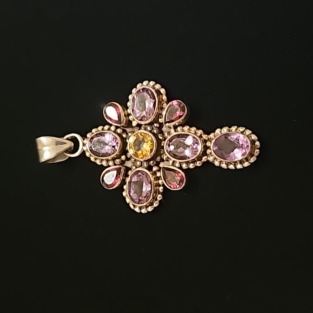 Nicky Butler Sterling silver cross pendant
